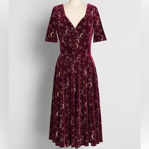 Marvelous Moondance Velvet Swing Dress Size US 20